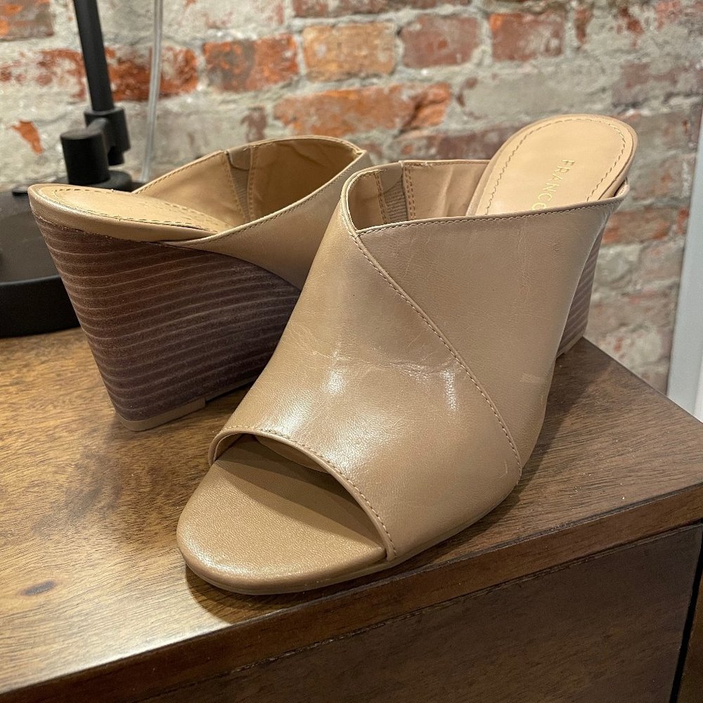 Franco Sarto Tan Leather Wedges